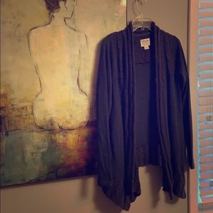 Charcoal gray knitted sweater